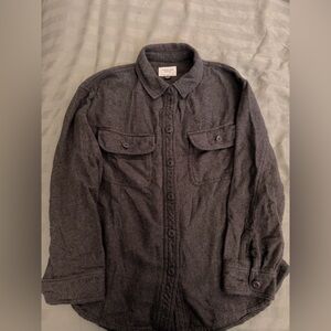 American Eagle Outfitters Charcoal Button-Up Shirt